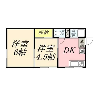 リバーサイド横井上【1号室】の間取り