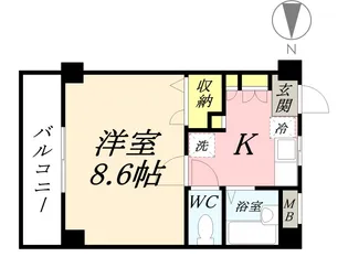 メゾンなかやま【2階】の間取り
