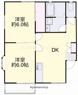 コーポ洋ランF【1階】の間取り