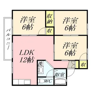 ガーデンヒルズ岡山B棟【2階】の間取り