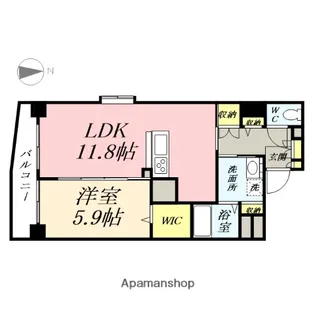 アリビオ高柳【4階】の間取り