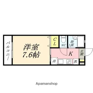 BASE TAMA【201号室】の間取り