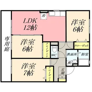 第3ジュネス芳泉 B棟【B102号室】の間取り