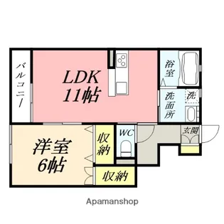 岡山県岡山市南区妹尾【アパート】の間取り