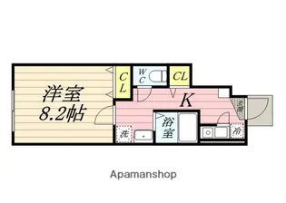 岡山県岡山市中区土田【アパート】の間取り