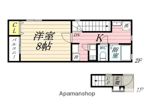 パシフィコノヴァ B棟【201号室】の間取り
