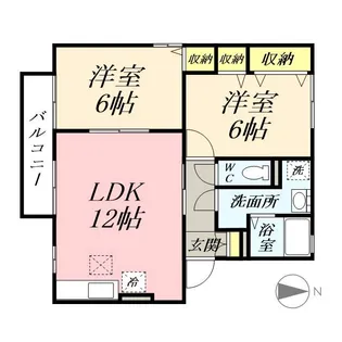 アルカディア A棟【1階】の間取り