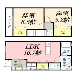 CASA UN.FLEUR【1階】の間取り