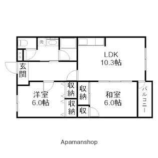 ガレリア21 Ⅱ【512号室】の間取り