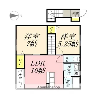 フォレスト平野 B棟【2階】の間取り
