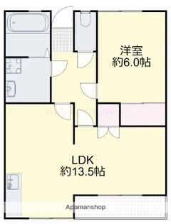岡山県岡山市東区西大寺松崎【アパート】の間取り