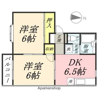 サンライズ久米A【1階】の間取り