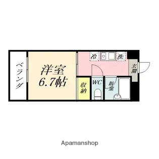 K’SB大供【405号室】の間取り