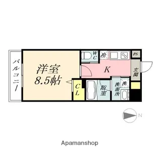 グランスクエア岡山駅西【5階】の間取り