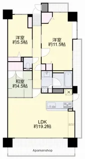 ヴェルディ岡山駅前【7階】の間取り
