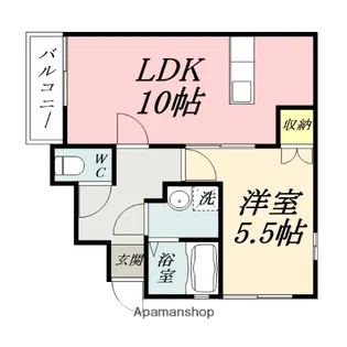 岡山県岡山市南区大福【アパート】の間取り