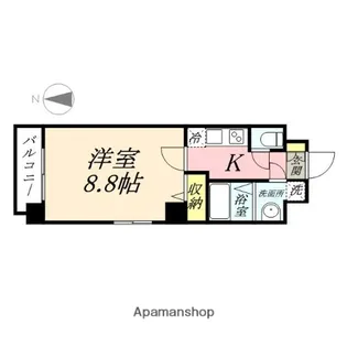 岡山県岡山市北区奉還町4丁目【マンション】の間取り