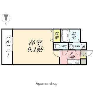 VENT VERT【6階】の間取り