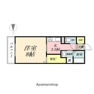 ヴァンヴェール京山【2階】の間取り