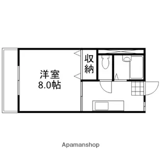 岡山県岡山市北区津島本町【アパート】の間取り