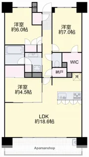 アトラス倉敷ル・サンク【210号室】の間取り