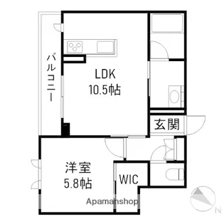 岡山県岡山市南区大福【アパート】の間取り