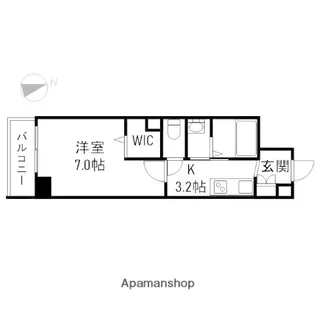 岡山県岡山市北区北方3丁目【マンション】の間取り