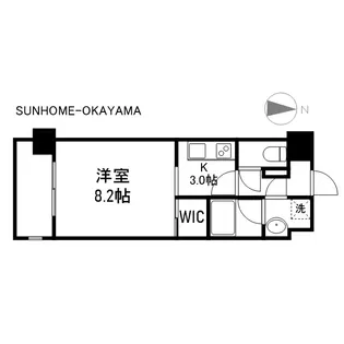 セントラルアベニュー下石井【7階】の間取り