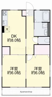 岡山県岡山市中区平井【アパート】の間取り