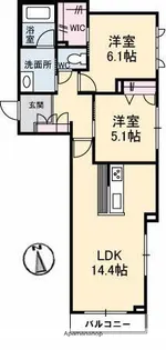 岡山県岡山市中区高屋【アパート】の間取り