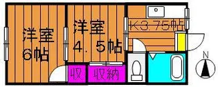 ベルハイツ西市【205号室号室】の間取り
