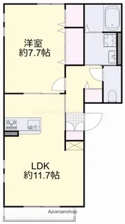 ベルグラース新保参番館【1階】の間取り