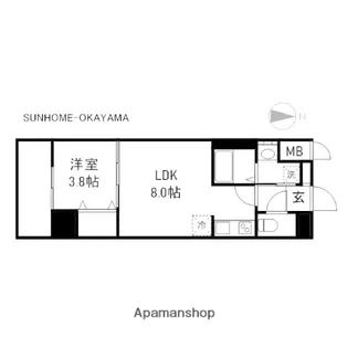 S−RESIDENCE表町【13階】の間取り