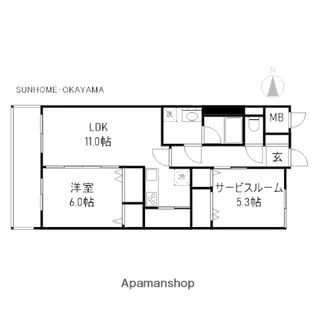 セントラルアベニュー田町【12階】の間取り