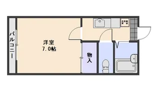竹田レジデンスA【4階】の間取り