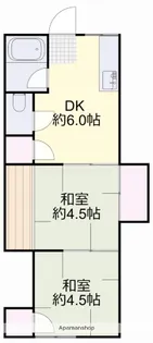岡山県岡山市南区松浜町【アパート】の間取り