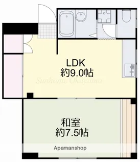 野田屋町赤松ビル【301号室】の間取り