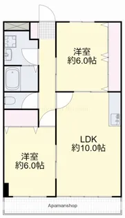 岡山県岡山市北区大安寺東町【マンション】の間取り