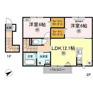 アメージング高屋【2階】の間取り