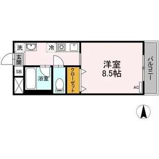 マメゾン三野【3階】の間取り
