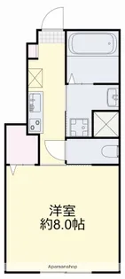 岡山県岡山市中区平井7丁目【アパート】の間取り