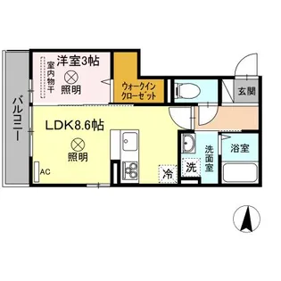 ウィング A棟【3階】の間取り