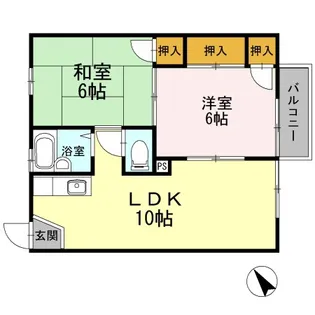 ドミール山川【2階】の間取り