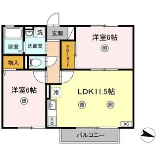 ハーモニー平島【2階】の間取り