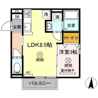 ELPIS I I棟【2階】の間取り