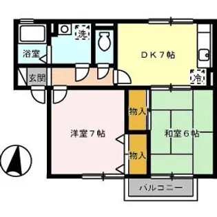 サンハイム撫川 A棟【2階】の間取り