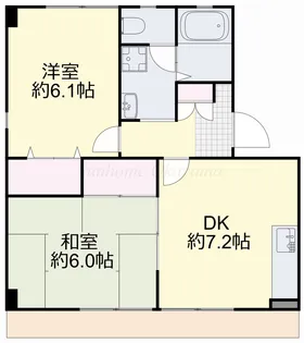 グリーンハイツB【102号室】の間取り