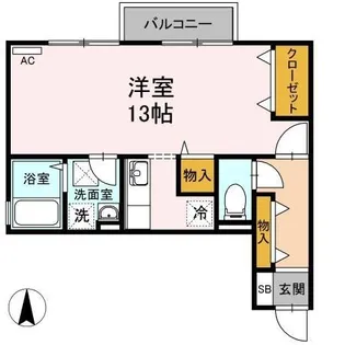 ももたろうハイツ【202号室】の間取り