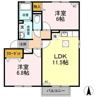 FLOR A棟【1階】の間取り