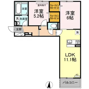 パームツリーB【2階】の間取り